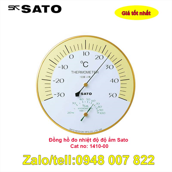 Đồng hồ đo nhiệt độ độ ẩm Sato No.1410-00